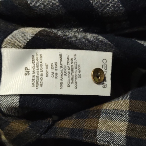 4/$20 EUC Dynamite Plaid Button Up Shirt Sz S - Picture 6 of 6